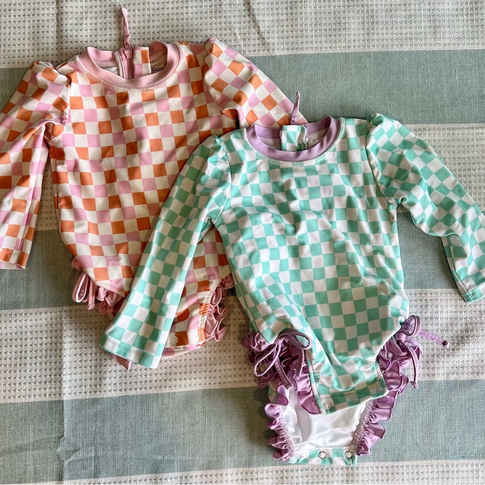 Caden Lane Checkered Long Sleeve Suit
